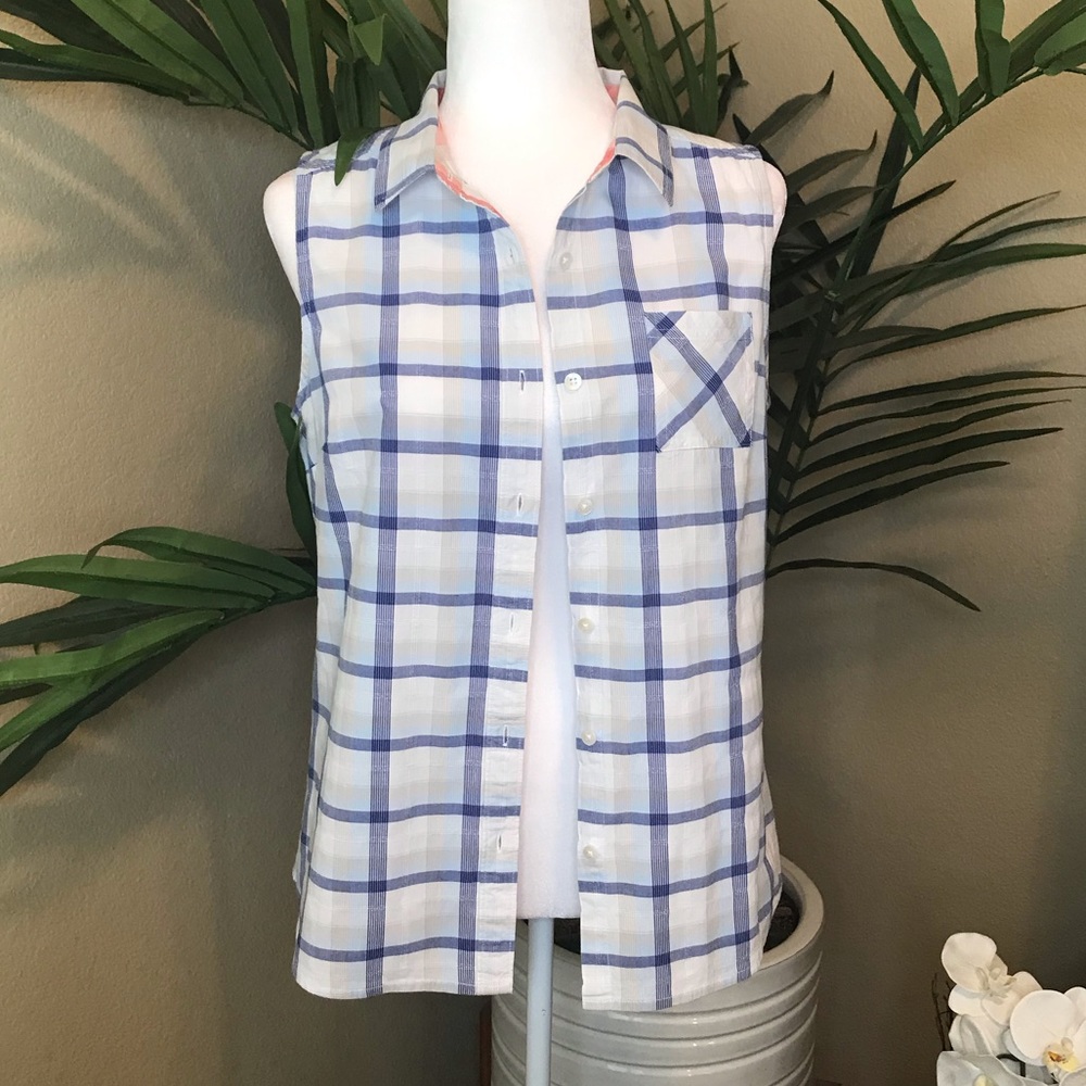 PrAna 99% Organic Cotton Plaid Button Down Top - S - Picture 7 of 17
